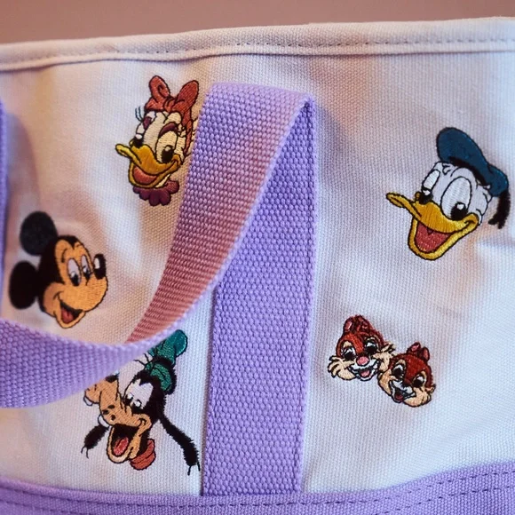 Mickey and Friends Purple Crossbody Tote Bag - Picture 2 of 3